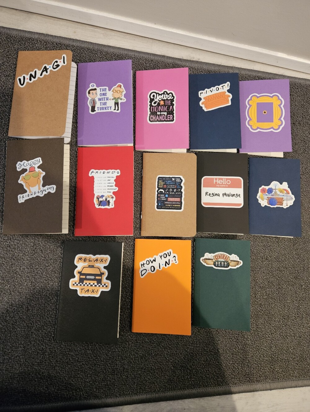 13 - FRIENDS 3 1/2 x 5 1/2 inch lined note pads. Perfect for any FRIENDS fan.